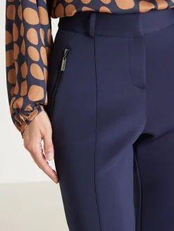 Pantalon élastiqué dos maille satinée