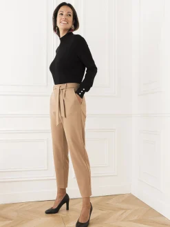 Pantalon élastiqué en maille