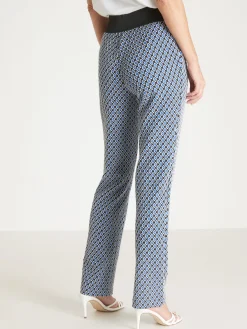 Pantalon élastiqué en maille milano