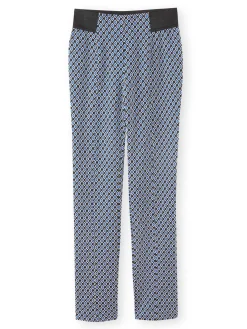 Pantalon élastiqué en maille milano
