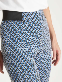 Pantalon élastiqué en maille milano