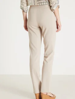 Pantalon élastiqué en maille milano
