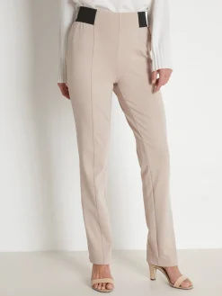 Pantalon élastiqué en maille milano