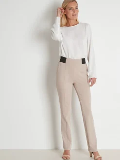 Pantalon élastiqué en maille milano