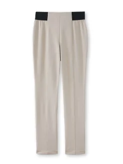Pantalon élastiqué en maille milano