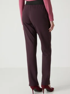Pantalon élastiqué en maille milano