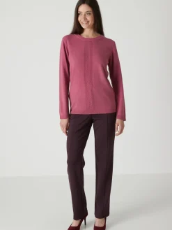 Pantalon élastiqué en maille milano