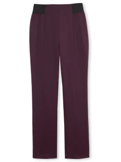 Pantalon élastiqué en maille milano