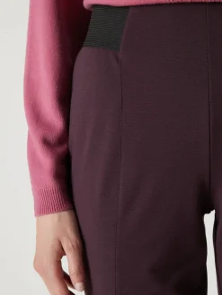 Pantalon élastiqué en maille milano