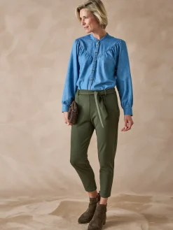 Pantalon élastiqué en maille