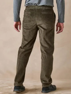 Pantalon élastiqué en velours 200 raies