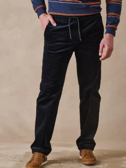 Pantalon élastiqué en velours 200 raies