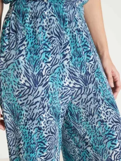 Pantalon 7/8ème large plissé permanent