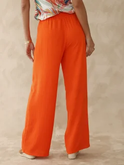 Pantalon palazzo élastiqué dos