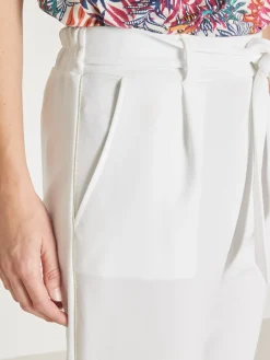 Pantalon raccourci élastiqué