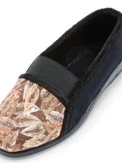 Pantoufles élastiquées molletonnées