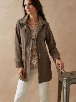 Parka déperlante à capuche amovible