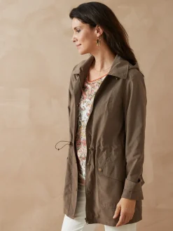 Parka déperlante à capuche amovible