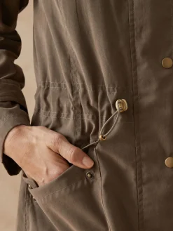 Parka déperlante à capuche amovible