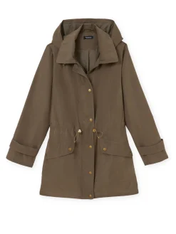 Parka déperlante à capuche amovible