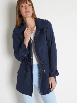 Parka déperlante à capuche amovible