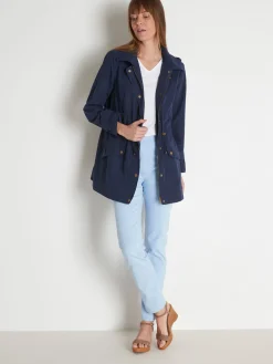 Parka déperlante à capuche amovible