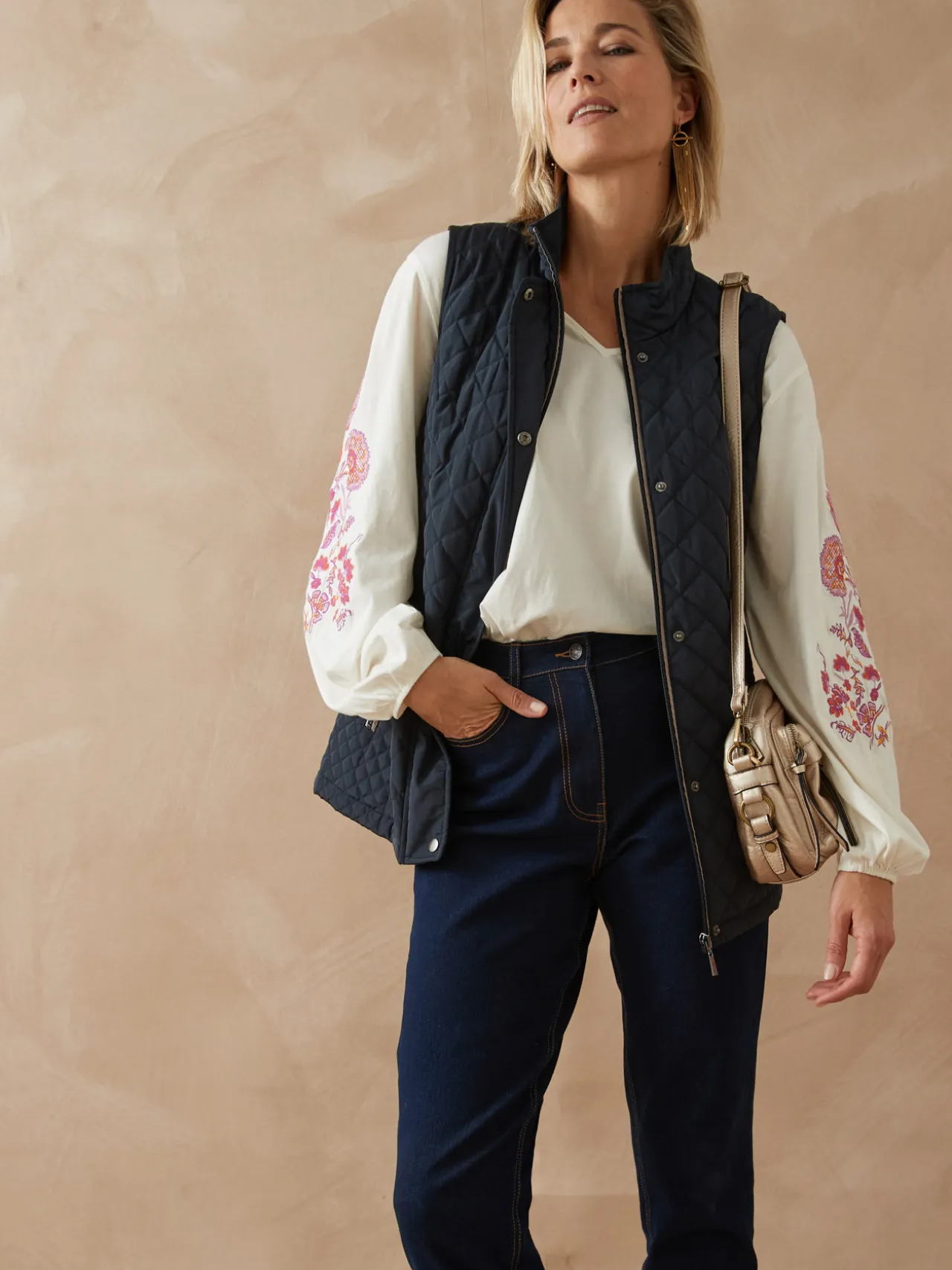 Parka déperlante matelassée sans manches