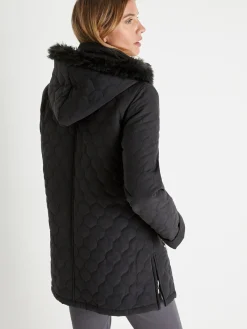Parka matelassée courte en microfibre