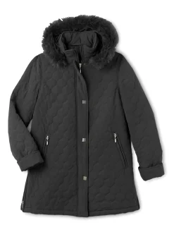Parka matelassée courte en microfibre