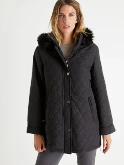 Parka matelassée courte en microfibre