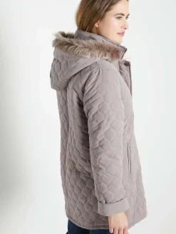 Parka matelassée courte en microfibre