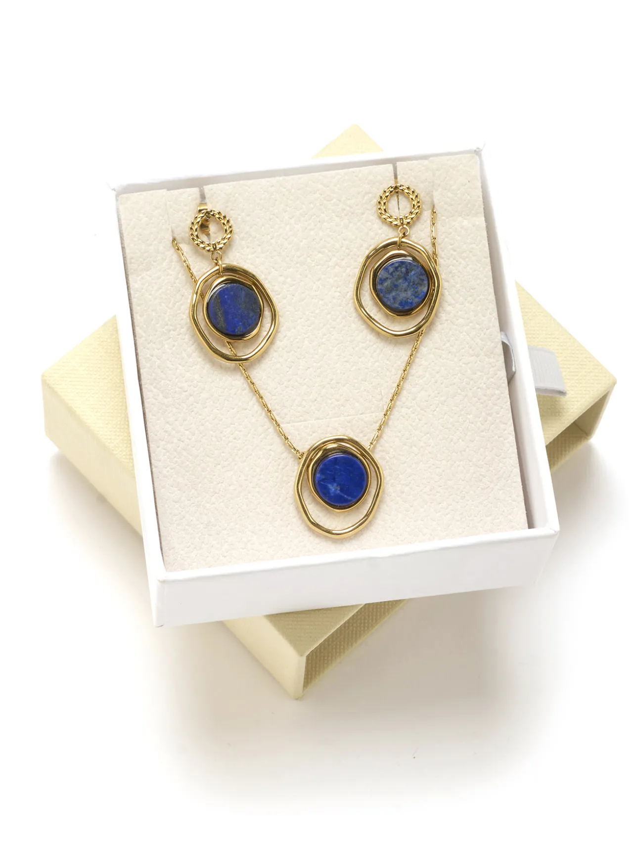 Parure collier et boucles d'oreilles