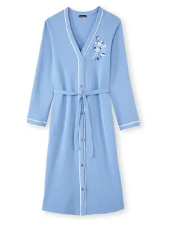 Peignoir en maille nid d'abeille