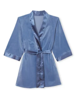 Peignoir kimono court velours