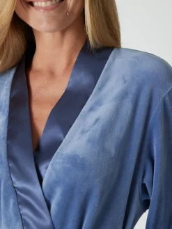 Peignoir kimono court velours