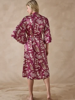 Peignoir kimono en satin
