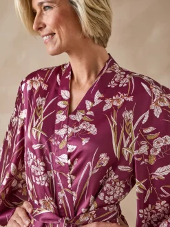 Peignoir kimono en satin