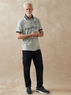 Polo en maille chinée