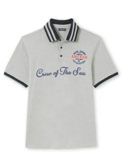 Polo en maille chinée