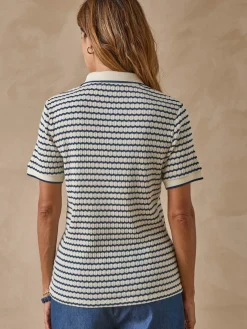 Polo en maille jacquard fantaisie