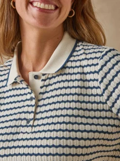 Polo en maille jacquard fantaisie