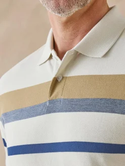 Polo rayé en maille piquée