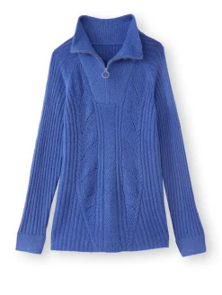 Pull à col camionneur zippé