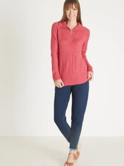 Pull à col camionneur zippé