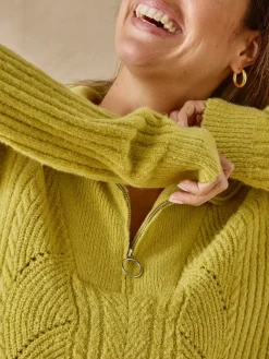 Pull à col camionneur zippé