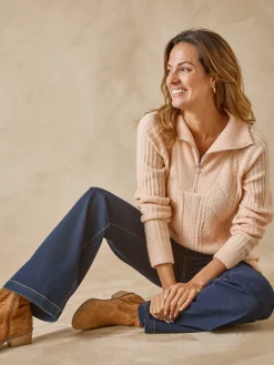 Pull à col camionneur zippé