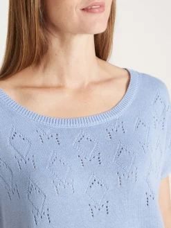 Pull ajouré manches T