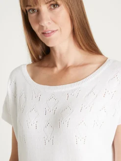 Pull ajouré manches T