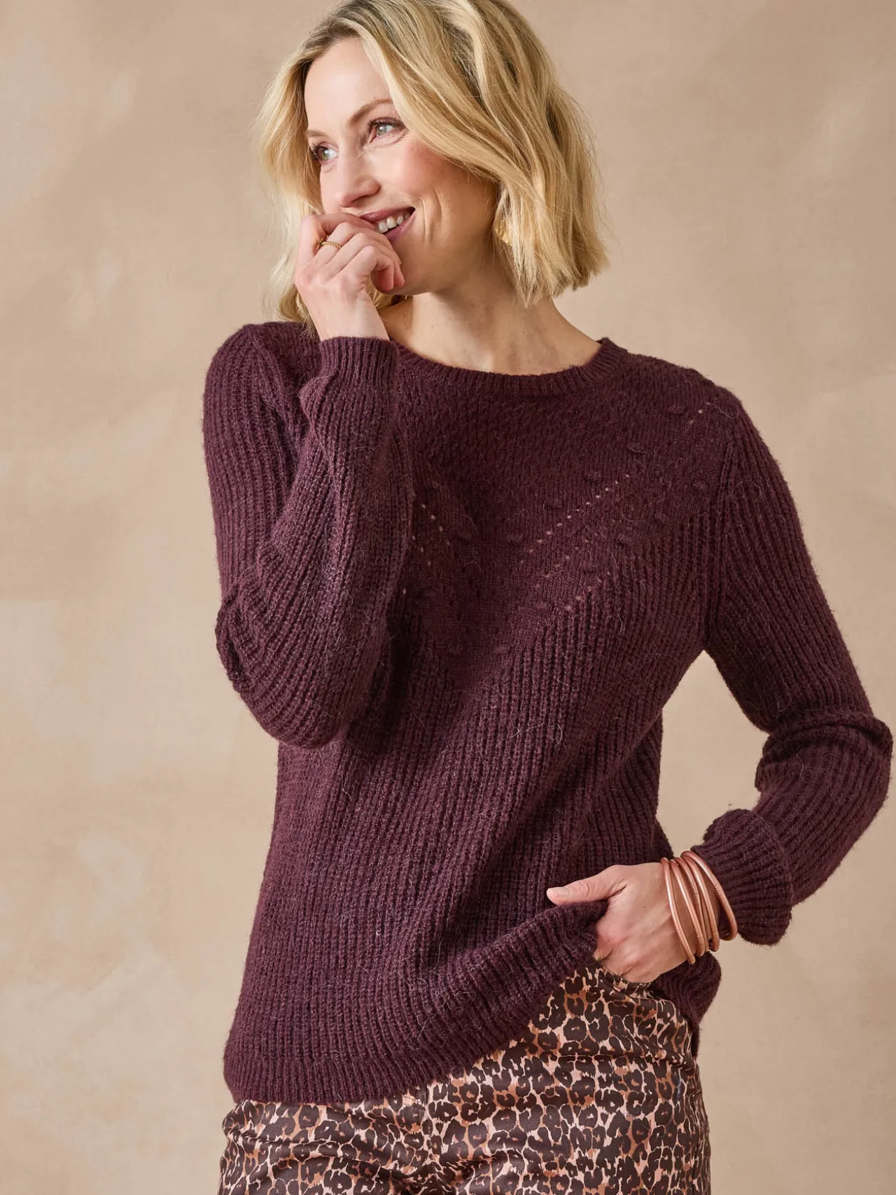 Pull avec laine et alpaga