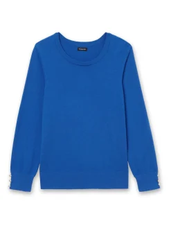 Pull boutons-bijoux aux manches